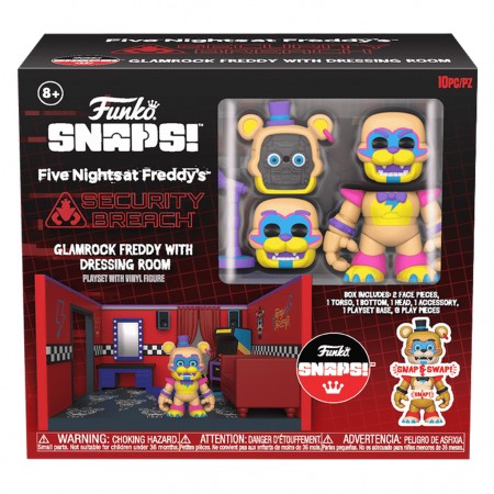 Funko Snaps! Five Nights At Freddys - Glamrock Freddy With Dressing Room Playset (70821)