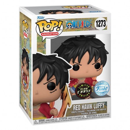 Funko Pop Animation Chase One Piece Exclusive - Red Hawk Luffy 1273 (glows In The Dark)