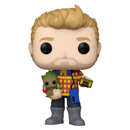 Funko Pop Marvel The Guardians Of The Galaxy Holiday Special Exclusive - Star-lord With Groot 1125