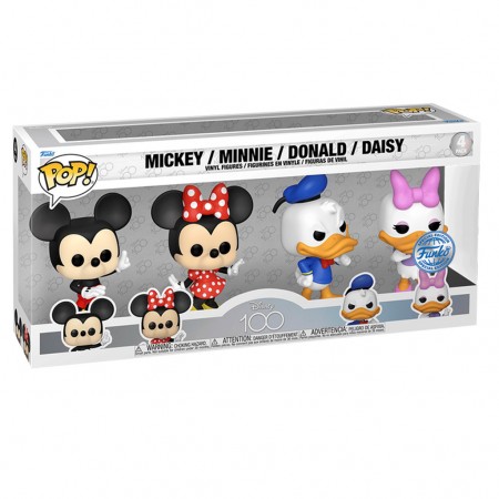 Funko Pop Icons Disney 100th Anniversary Exclusive - Mickey / Minnie / Donald / Daisy