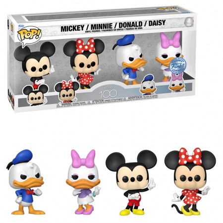 Funko Pop Icons Disney 100th Anniversary Exclusive - Mickey / Minnie / Donald / Daisy