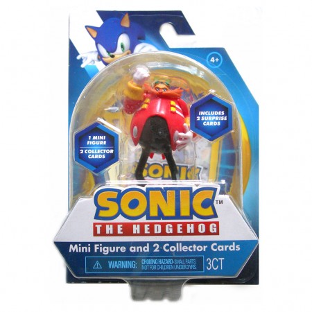 Boneco Sega Sonic The Hedgehog Mini Figure - Dr. Eggman & 2 Collector Cards (7066)