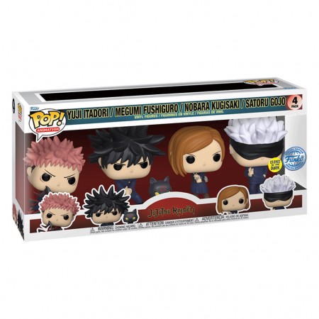 Funko Pop Animation Jujutsu Kaisen Exclusive 4-pack - Itadori / Gojo / Fushiguro / Nobara (66841)