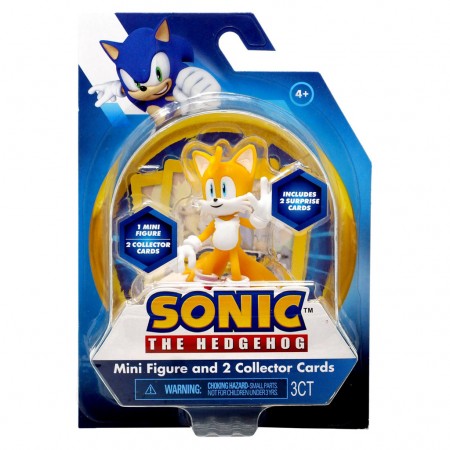 Boneco Sega Sonic The Hedgehog Mini Figure - Tails & 2 Collector Cards (7066)