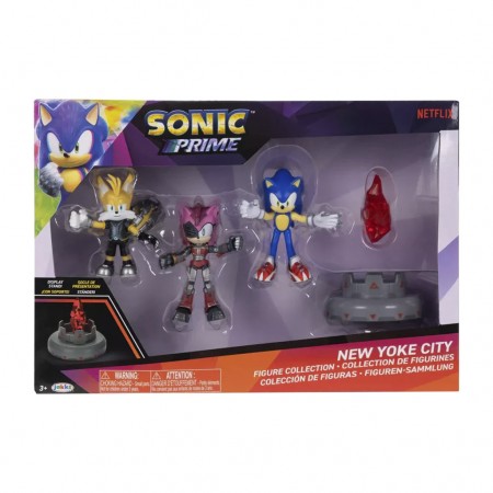 Boneco Jakks Sonic Prime 4-pack - Sonic / Rose / Tails (9100)