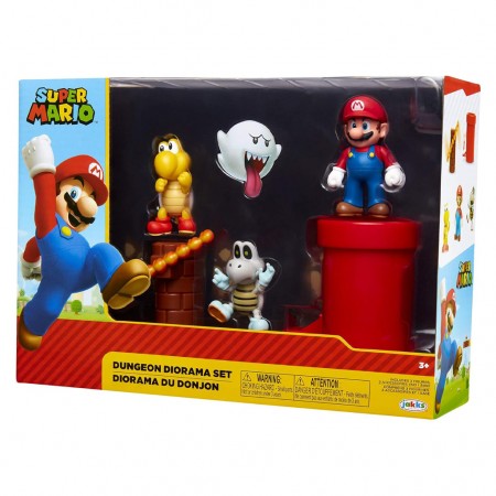 Boneco Jakks Super Mario - Dungeon Diorama Set (9897)