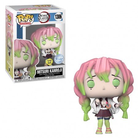 Funko Pop Animation Demon Slayer: Kimetsu No Yaiba Exclusive - Mitsuri Kanroji 1306 (glows In The Dark)