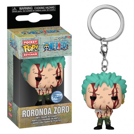 Chaveiro Funko Pocket Pop Keychain One Piece Exclusive - Roronoa Zoro, Nothing Happened (76880)