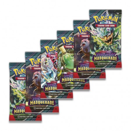 6 Packs Cartas Pokmon Tcg: Scarlet & Violet-twilight Masquerade - Booster Pack Bundle