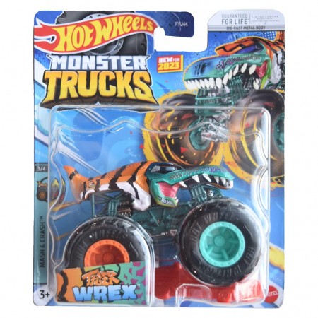 Hot Wheels Monster Trucks Mash & Crash 3/4 - Tiger Wrex Hlt06 (70539)