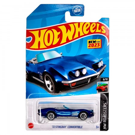 Carro Hot Wheels Hw Roadsters 8/10 - '72 Stingray Convertible - Azul Hkg60 0134