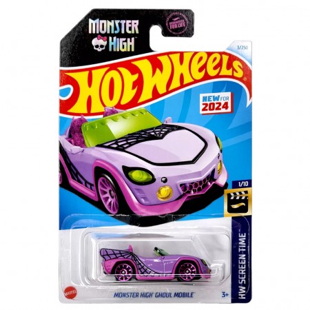 Carro Hot Wheels Hw Screen Time 1/10 - Monster High Ghoul Mobile Hry45