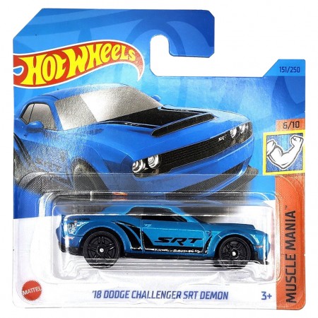 Carro Hot Wheels Muscle Mania 6/10 - '18 Dodge Challenger Srt Demon Hkj54