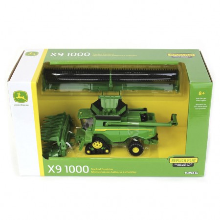 Colheitadeira Ertl John Deere - X9 1000 Tracked Combine With Corn & Draper Heads - Escala 1/64 (45779)
