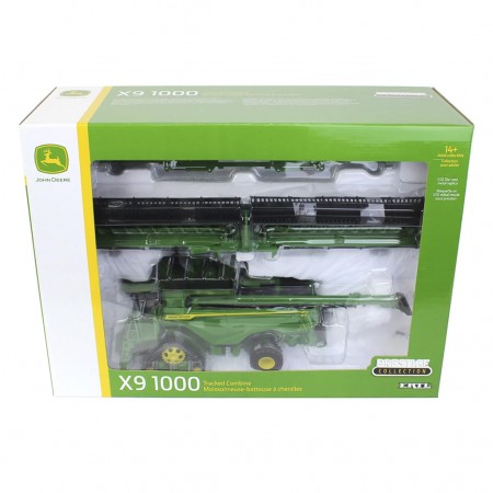 Colheitadeira Ertl John Deere - X9 1000 Tracked Combine With Corn & Draper Heads - Escala 1/32 (45759)