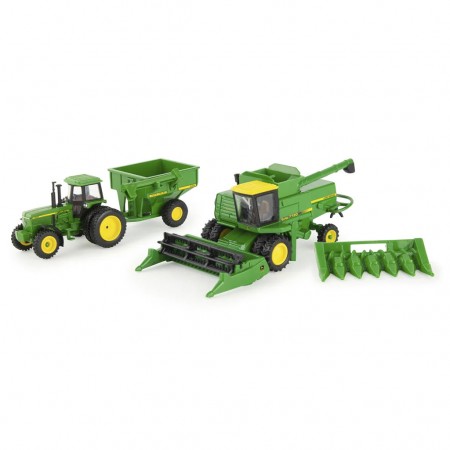 Conjunto Ertl John Deere - 7720 Combine Harvesting Set - Escala 1/64