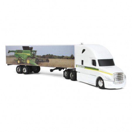 Caminho Ertl John Deere- Freightliner Semi With X9 John Deere Trailer - Escala 1/64 (45876)