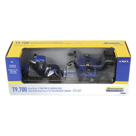 Trator Ertl New Holland - T9.700  Smarttrax Ii & Folding Disc - Escala 1/64 (13995)