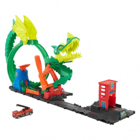 Hot Wheel Dragon Drive Firefight Playset (5421)