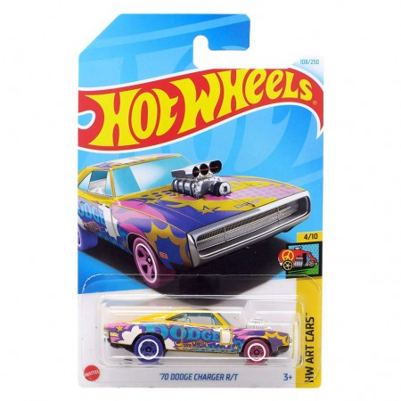 Carro Hot Wheels Hw Art Cars 4/10 - '70 Dodge Charger R/t Htb76 (0134)