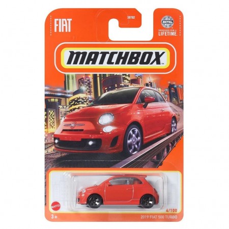 Carro Matchbox 4/100 - 2019 Fiat 500 Turbo Hvl70 (7827)