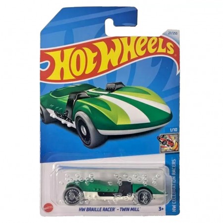Carro Hot Wheels Hw Celebration Racers 1/10 - Hw Braille Racer - Twin Mill Htc99 (l.2593)
