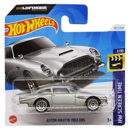 Carro Hot Wheels Hw Screen Time 7/10 - Aston Martin 1963 Db5 Htb36 (l.2593)