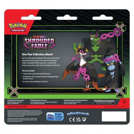Cartas Pokemon Trading Card Game: Scarlet And Violet Shrouded Fable 3-pack Blister (85999)