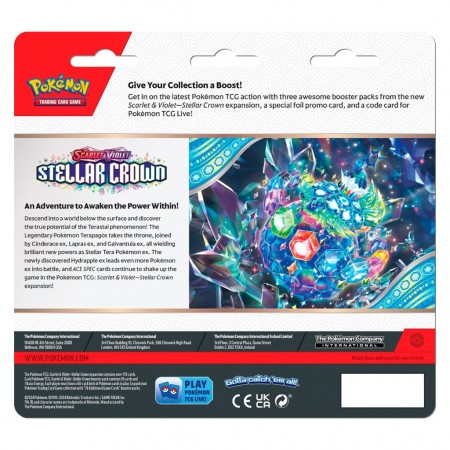 Cartas Pokmon Tcg: Scarlet & Violet - Stella Crown 3-booster Pack
