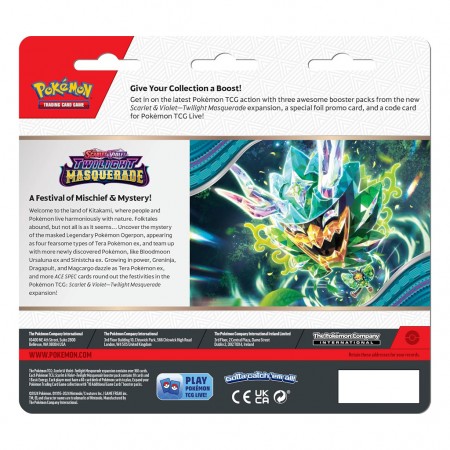 Cartas Pokmon Tcg: Scarlet & Violet - Twilight Masquerade 3-booster Packs (snorlax)