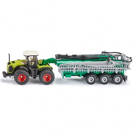 Trator Siku Farmer 1:87 - Claas Xerion With Vacuum Tanker (8277)