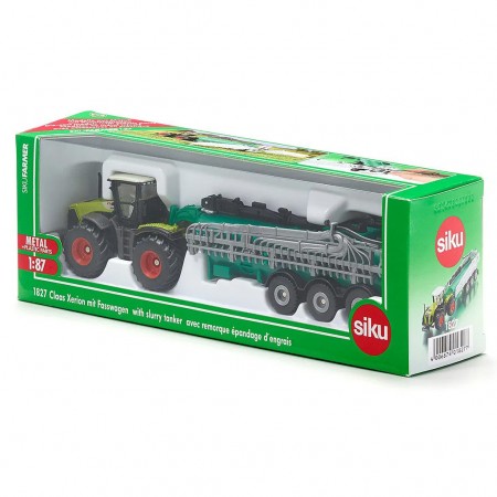 Trator Siku Farmer 1:87 - Claas Xerion With Vacuum Tanker (8277)