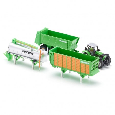 Trator Siku Farmer 1:87 - Deutz-fahr With Joskin Trailer Set (8482)