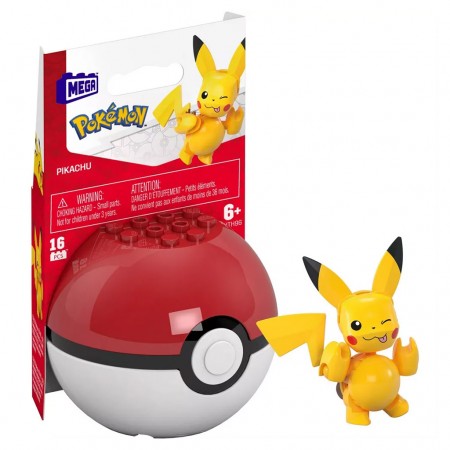 Pokebola Pokemon Mega Construx Mattel - Pikachu (1024)