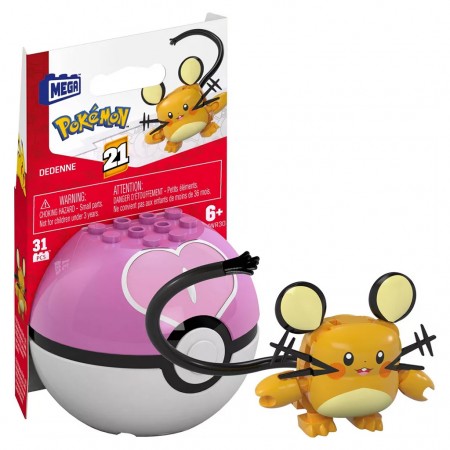 Pokebola Pokemon Mega Construx Mattel - Dedenne (8950)