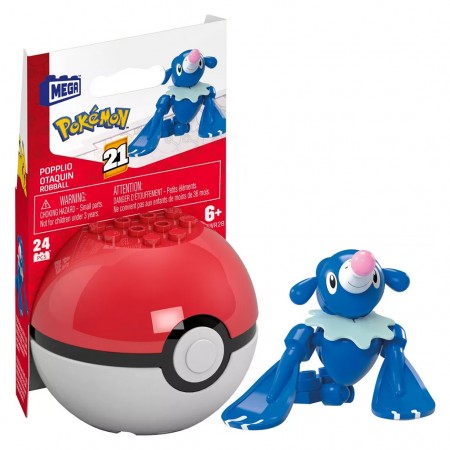 Pokebola Pokemon Mega Construx Mattel - Popplio (8929)