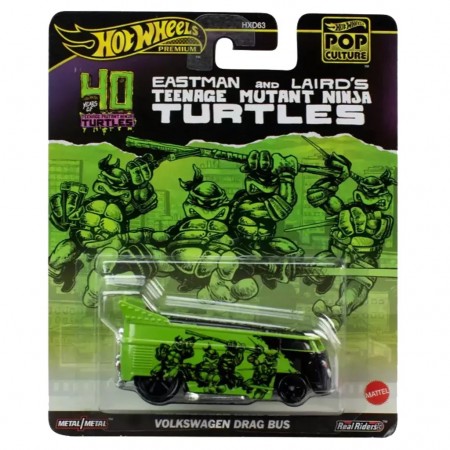 Carro Hot Wheels Premium: 40th Anniversary Teenage Mutant Ninja Turtles - Volkswagen Drag Bus (5240)
