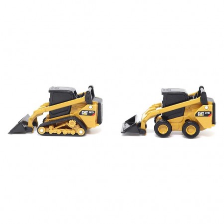 Miniatura Diecast Masters: Cat 272d2 Skid Steer Loader & Cat 297d2 Compact Track Loader - Escala 1/64 (44869)