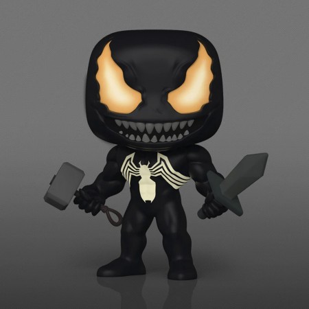 Funko Pop Marvel Venom Exclusive - Venom With Mjonir And Sword (glows In The Dark) 1141