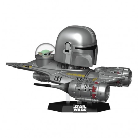 Funko Pop Star Wars: The Mandalorian Exclusive - The Mandalorian In N1 Starfighter (with Grogu) 592