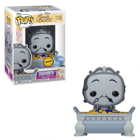 Funko Pop Disney Beauty And The Beast 30th Anniversary Exclusive - Cogsworth In Cobbler Pan 1138