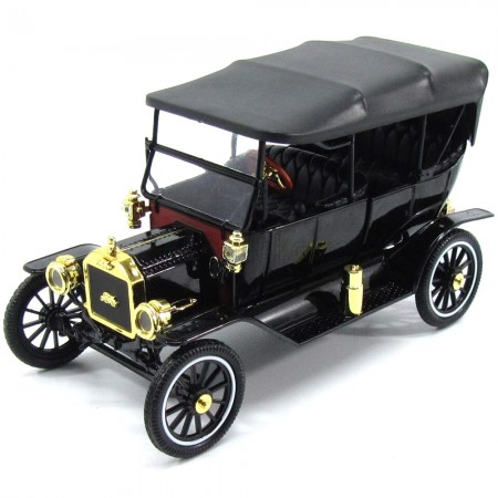 Carro Motor City Ford Roadster Soft Top 1915 Escala 1/18 - Preto