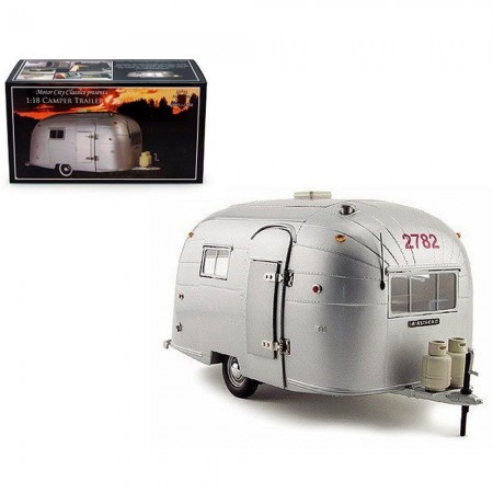 Trailer Motor City Autocaravana Camper Escala 1/18 - Prata