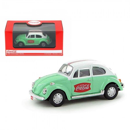 Carro Coca Cola Volkswagen Beetle 1966 Escala 1/43 - Verde