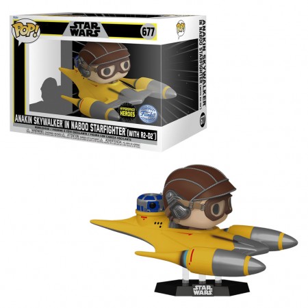 Funko Pop Ride Star Wars - Anakin Skywalker In Naboo Starfighter (with R2-d2) 677