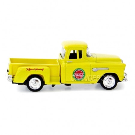 Carro Coca Cola Chevy Pickup Stepside 1955 Escala 1/43 - Amarelo