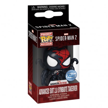 Chaveiro Funko Pop Keychain  Marvel Gamerverse Spider-man 2 Exclusive - Advanced Suit 2.0 Symbiot Takeover (82878)