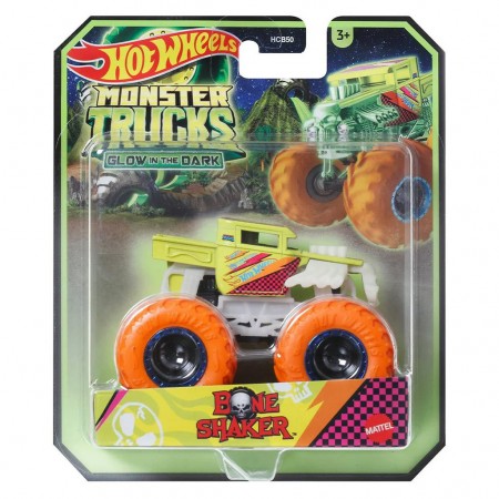 Carro Hot Wheels Monster Trucks - Bone Shaker (glows In The Dark)