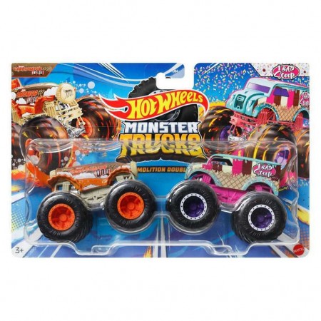 Hot Wheels Monster Trucks 2-pack - Carbonator Xxl & I Bad Scoop (hwn67)