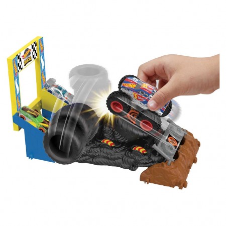 Pista Hot Wheels Monster Trucks: Arena Smashers - Smash Race Challenge Set (hnb89)
